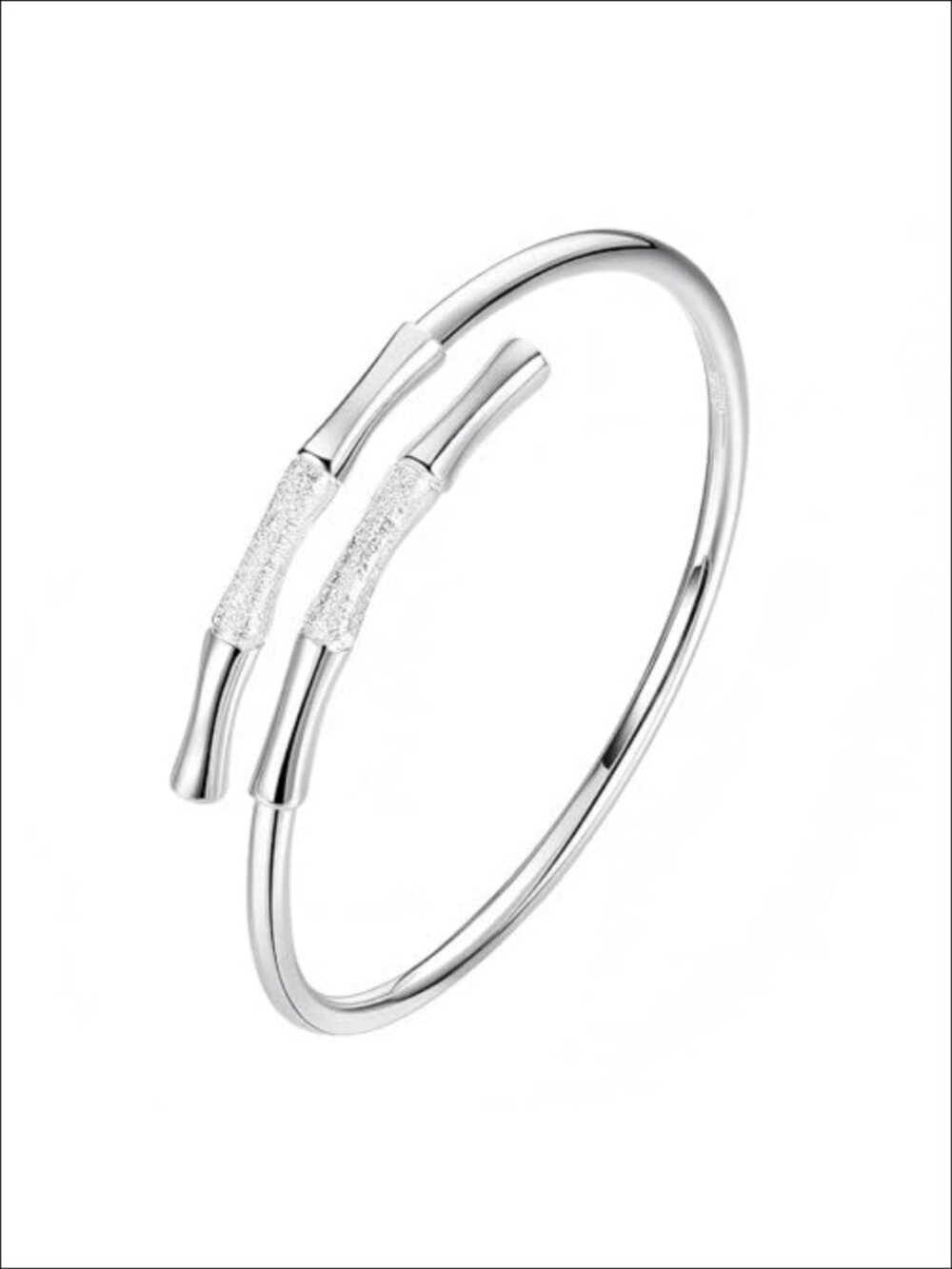 Italian Sterling Silver Stackable Bracelet Adjustable Open Cuff